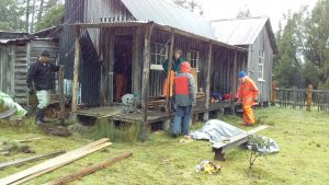 WCMV Working in the Rain - Mt Kate Hut